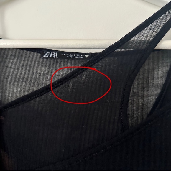 🌱2/$10 | Zara Black Asymmetrical Layered Top - Picture 6 of 7